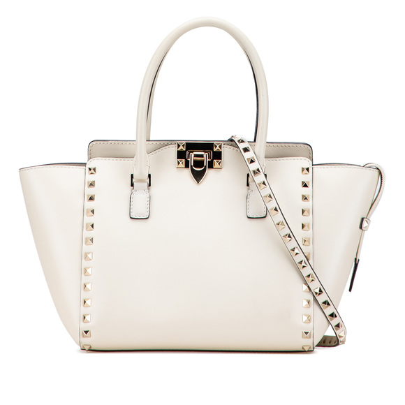 Pre-Loved Valentino Mini Leather Rockstud Double Handle Tote - Picture 1 of 10